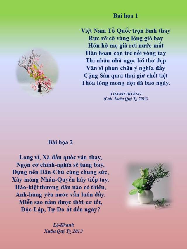 2 bai hoa Xuan Hy Vong