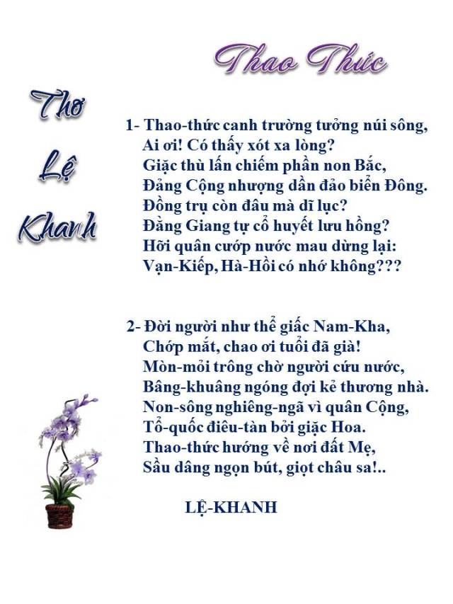 Tho Le Khanh _Thao Thuc