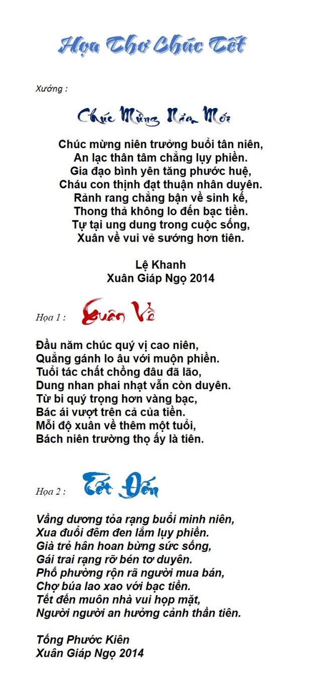 TPK hoa tho LK Chuc Mung Nam Moi