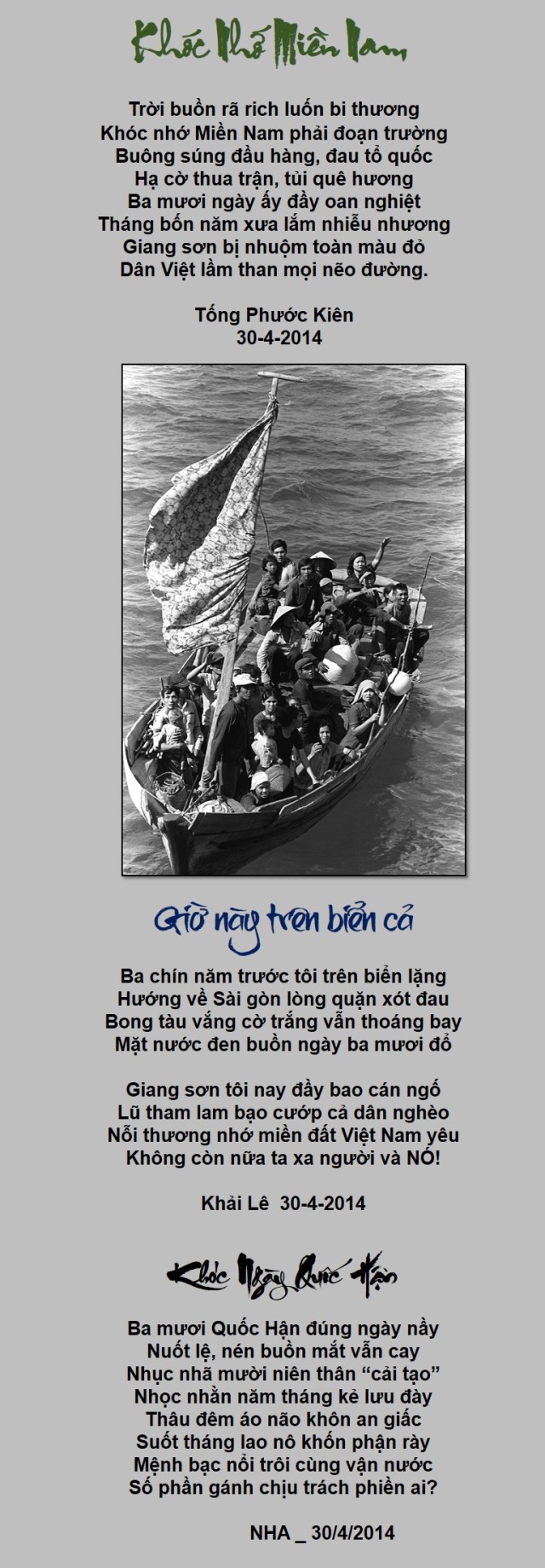 Khóc nhớ Miền Nam _TPK