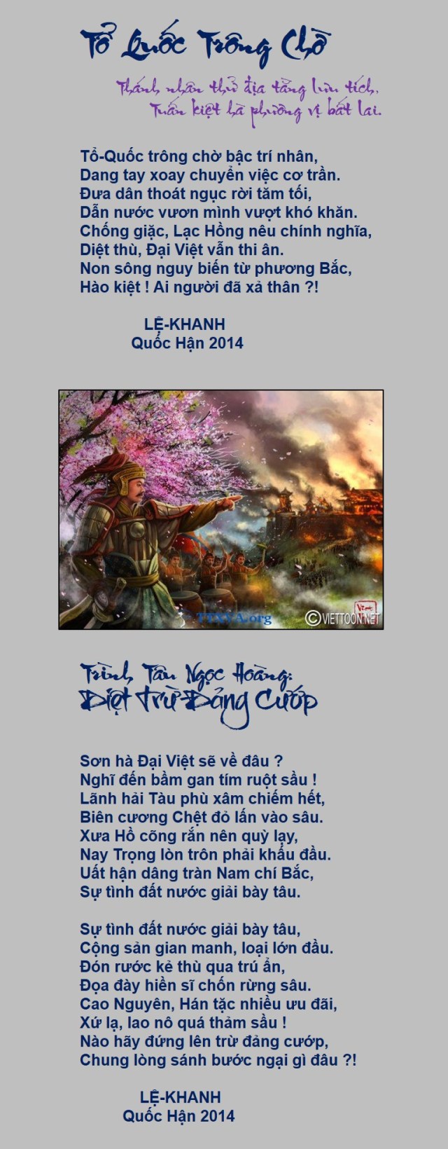 Thơ Quoc6` Hận _ Lệ Khanh