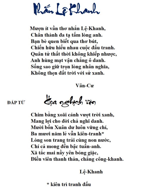 (R)Nhắn Lệ Khanh