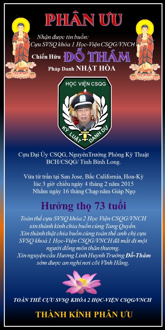 Mẫu Phân Ưu Khóa 2