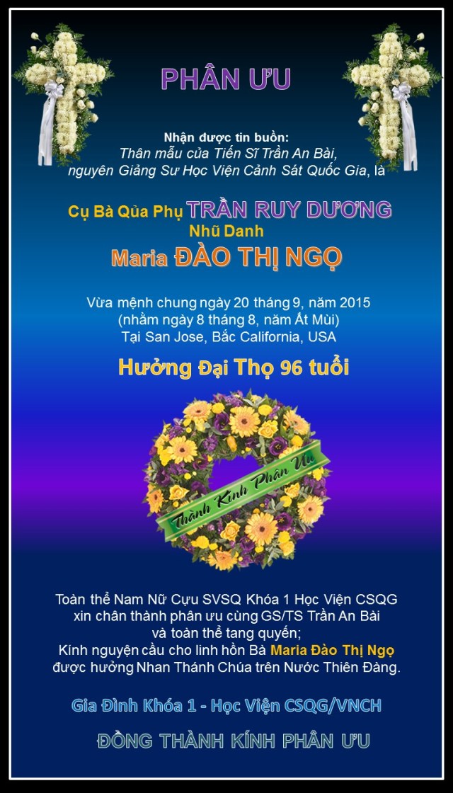 Phân ưu TS Trần an Bài